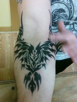 Tribal Phoenix Pic Tattoo On Arm